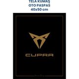 Balkan Ambalaj Tela Kumaş Suya Dayanıklı 40X50CM Cupra 50ADET Oto Paspas Siyah Altın Rengi Baskı (Kağıt Değil)