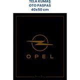 Balkan Ambalaj Tela Kumaş Suya Dayanıklı 40X50CM Opel 50 Adet Oto Paspas Siyah Altın Rengi Baskı (Kağıt Değil) - Siyah