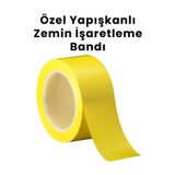 Balkan Özel Güçlü Yapışkanlı Zemin Işaretleme Bandı 50mm X 30m Sarı Yer Bandı