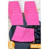 Balkan Room 12 Adet Pembe Büzgülü Ayakkabı Saklama Çantası Seyahat Hurcu Çok Amaçlı Dolap Çekmece Valiz Düzenleyici