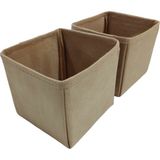 Balkan Room 2'li Bej Çekmece Içi Düzenleyici Organizer Set - Çok Amaçlı Dolap Içi Kutu Seti ( 13*13*13 )