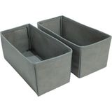Balkan Room 2'li Gri Çekmece Içi Düzenleyici Organizer Set - Çok Amaçlı Dolap Içi Kutu Seti ( 28*13*13 )