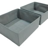 Balkan Room 2'li Gri Çekmece Içi Düzenleyici Organizer Set - Çok Amaçlı Dolap Içi Kutu Seti ( 28*28*13CM )