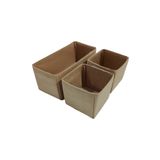 Balkan Room 3'lü Bej Çekmece Içi Düzenleyici Organizer Set - Çok Amaçlı Dolap Içi Kutu Seti