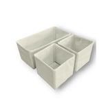 Balkan Room 3'lü Beyaz Çekmece Içi Düzenleyici Organizer Set - Çok Amaçlı Dolap Içi Kutu Seti