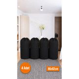 Balkan Room 4 Adet Siyah Büzgülü Hurç XLarge 86x62 cm - Taşınma Çantası - Yorgan Yastık Çamaşır Saklama Torbası