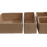 Balkan Room 4'lü Bej Çekmece Içi Düzenleyici Organizer Set - Çok Amaçlı Dolap Içi Kutu Seti