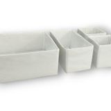 Balkan Room 4'lü Beyaz Çekmece Içi Düzenleyici Organizer Set - Çok Amaçlı Dolap Içi Kutu Seti