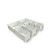 Balkan Room 6'lı Beyaz Çekmece Içi Düzenleyici Organizer Set - Çok Amaçlı Dolap Içi Kutu Seti