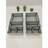 Balkan Room 8'li Gri Çekmece Içi Düzenleyici Organizer Set - Çok Amaçlı Dolap Içi Kutu Seti