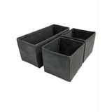 Balkan Room Antrasit 3'lü Çekmece Içi Düzenleyici Organizer Set - Çok Amaçlı Dolap Içi Kutu Seti
