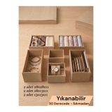 Balkan Room Keçe 6'lı Çekmece İçi Düzenleyici Organizer Set - Çok Amaçlı Dolap İçi Kutu Seti