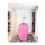 Balkan Room Pembe Büzgülü Hurç Xlarge 86X62 Cm - Taşınma Çantası - Yorgan Yastık Çamaşır Saklama Torbası