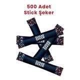 Balkan Tek Kullanımlık Stick Şeker 3g 500 Adet Çiçek Desenli Çay Şekeri Kullan At Toz Şeker