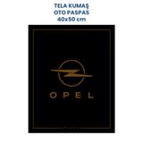 Balkan Tela Kumaş Suya Dayanıklı 40x50cm Opel 50 Adet Oto Paspas Siyah Altın Rengi Baskı (kağıt değil)