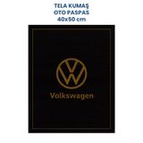 Balkan Tela Kumaş Suya Dayanıklı 40x50cm Volkswagen 50Adet Oto Paspas Siyah Altın Rengi Baskı (kağıt değil)