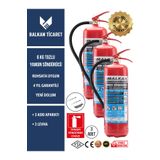 Balkan Ticaret 3 Adet Tozlu Yangın Tüpü 4 Yıllık Ruhsata Uygun (Askı Aparatı, Levha) 3YST-AL-new