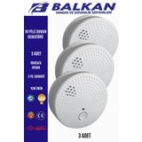 Balkan Ticaret 9V Pilli duman dedektörü 3 Adet balkanpil9