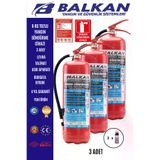 Balkan Ticaret TOZ12 6 Kg Ruhsata Uygun 4 Yil Tozlu Yangin Tüpü 3 Adet Set (Talimat-Levha-Aski)
