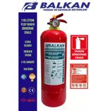 BALKAN YANGIN VE GÜVENLİK SİSTEMLERİ 2KGL7 2 Kg Lityum Plus Elektirikli Araç Yangin Tüpü+Talimat+Levha Tüvtürk Uyumlu Tse Ce Belge (2026-2030) Yeni Ürün