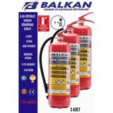 BALKAN YANGIN VE GÜVENLİK SİSTEMLERİ 3 Adet Köpüklü Yangın Tüpü 4 Yıllık Ruhsata Uygun (Levha, Talimat)
