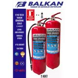 BALKAN YANGIN VE GÜVENLİK SİSTEMLERİ BALKAN12KG8 12 Kg Tozlu Yangin Tüpü Ruhsata Uygun Tse Ce Belgeli (Levha-Aski) 2 Adet