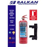 BALKAN YANGIN VE GÜVENLİK SİSTEMLERİ BALKAN1KG3 1 Kg Yangin Tüpü Tüvtürk Uyumlu Tse Ce Belgeli (Aski Aparati+Levha)