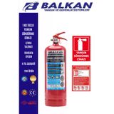 BALKAN YANGIN VE GÜVENLİK SİSTEMLERİ BALKAN1KG7 1 Kg Yangin Tüpü Tüvtürk Uyumlu Tse Ce Belgeli (Talimat+Levha)