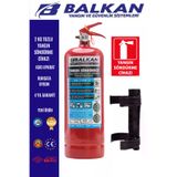 BALKAN YANGIN VE GÜVENLİK SİSTEMLERİ BALKAN2KG3 2 Kg Yangin Tüpü Tüvtürk Uyumlu Tse Ce Belgeli (Aski Aparati+Levha)