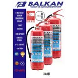 BALKAN YANGIN VE GÜVENLİK SİSTEMLERİ BALKANYANGIN23 6 Kg Ruhsata Uygun 4 Yil Tozlu Yangin Tüpü 3 Adet (Talimat-Levha)