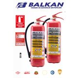 BALKAN YANGIN VE GÜVENLİK SİSTEMLERİ BALKANYANGIN33 6 Kg Ruhsata Uygun 4 Yil Köpüklü Yangin Tüpü 2 Adet Set (Talimat-Levha-Aski)