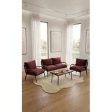 Balkon, Bahçe, Cafe Metal Koltuk Takımı 2 1 1 Sehpalı 50X80