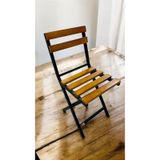 Balkon Bahçe Mutfak Bistro Set Katlanır Masa-sandalye 1 Adet Sarı