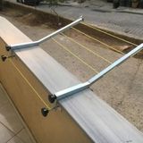 Balkon Duvarı Çamaşır Kurutma Askılığı - Gri - 50cm 3cm 2cm