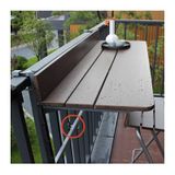 Balkon, Veranda ve Bahçe için Ayarlanabilir Dış Mekan Asılı Katlanır Bar Masası - Çok Fonksiyonlu Ray Masası, Yerden Tasarruflu Tasarım (L60*G37 cm / U23,6*G14,6 inç)