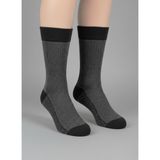 Balkonda Erkek Çorap 2'li Paket Kamet Lambswool Uzun Dikişsiz Kışlık Sıcak Tutar Gri & Koyu Lacivert - Pro Socks - Gri - Koyu Lacivert - 41 - 44
