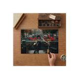 Balkondaki Renkli Çiçekler - Bisiklet - Yağmurlu Yol Tasarımı 240 Parça Ahşap Puzzle Ahşap Kutuda MP03068