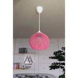 Balle Pembe Sarkıt Top Avize Beyaz Kablo - Pembe - Beyaz