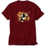 Baller Brown Stain Kırmızı Tişört Liyada - 5XL