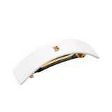 Balmain Cellulose Acetate Barrette Pour Cheveux Saç Tokası Büyük Beyaz