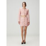 Balmain Pembe Mini Deri Etek - 36