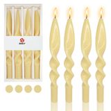 Balmumu Şamdanlar Spiral Konik Mumlar, Gedengni 25,4 cm Sarı Mum Çubuğu Uzun Konik Mum Arılar Antropoloji Ev Dekoru Düğünler Tatil Kadın Hediyeleri için Bükülmüş Mumlar (Beeawax, 24D4)