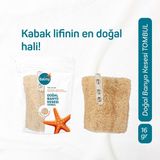 Balmy Doğal Kabak Banyo Lifi - Peeling Etkisi ile Tamamen Doğal, 1 Adet, Açık Sarı