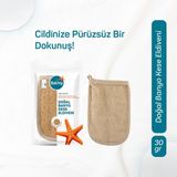 Balmy Doğal Kabak Lifi ve Pamukla Üretilmiş Çift Yüzlü Banyo Kese Eldiveni - Yerli Üretim, 1 Adet