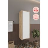 BALNEOM Banyo Gül 120 Cm Beyaz %100 Mdf Banyo Boy Dolabı