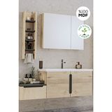 Balneom Banyo Zakkum 120 cm Banyo Dolabı+Dolaplı Aynalı Üst Dolap