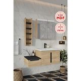 Balneom Banyo Zakkum Demonte 100 Cm Banyo Dolabı Ve Rafı Meşe