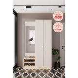 BALNEOM Evora 11-p Modern Portmanto Askılı Vestiyer Vizon - Lefkas
