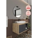 Balneom Gül 80 cm Aynalı Lavabo Banyo Dolabı