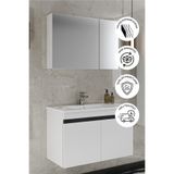 Balneom İdil 65 cm Üst Banyo Aynalı Dolabı ve Lavabo